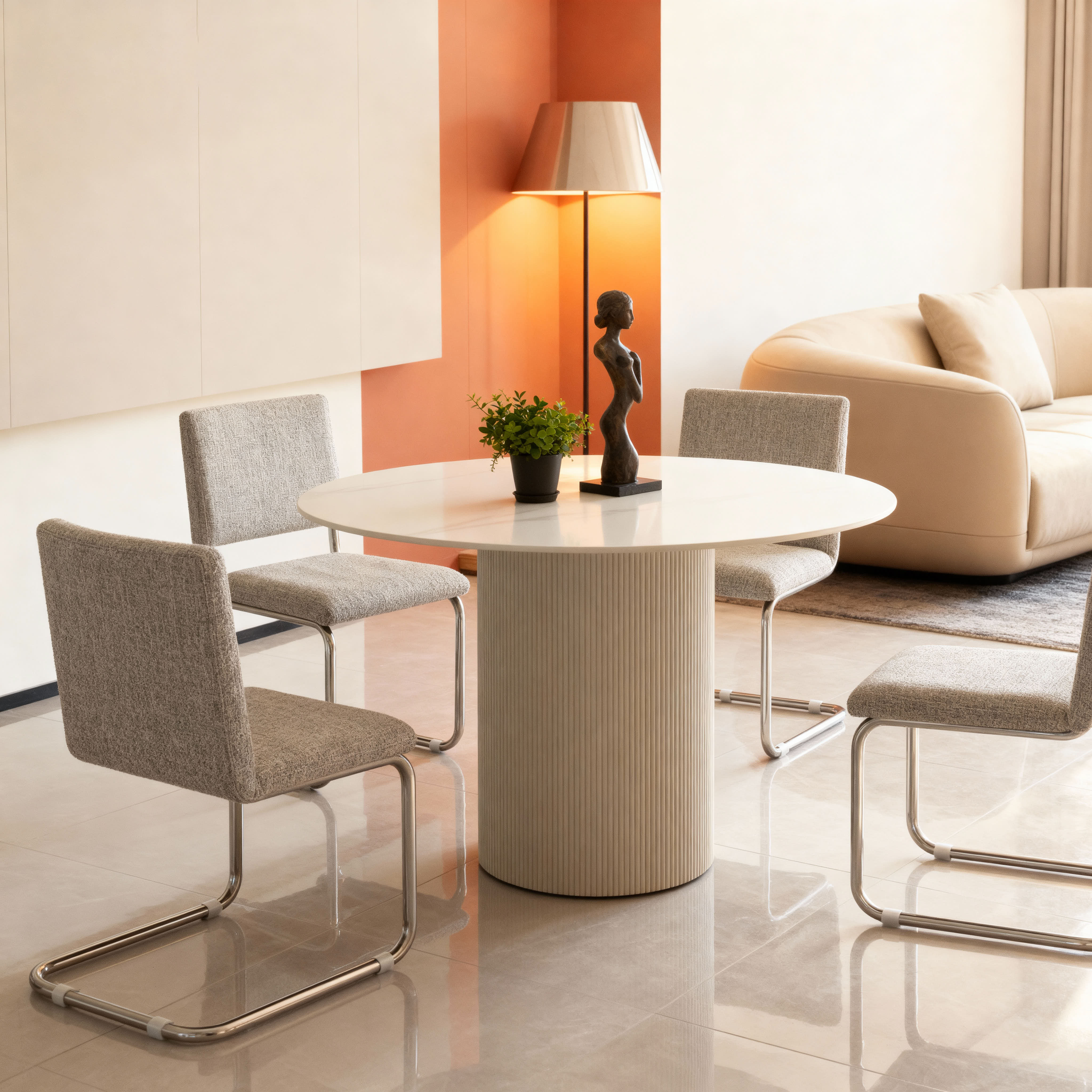 Snow Round Dining Table f1195*765