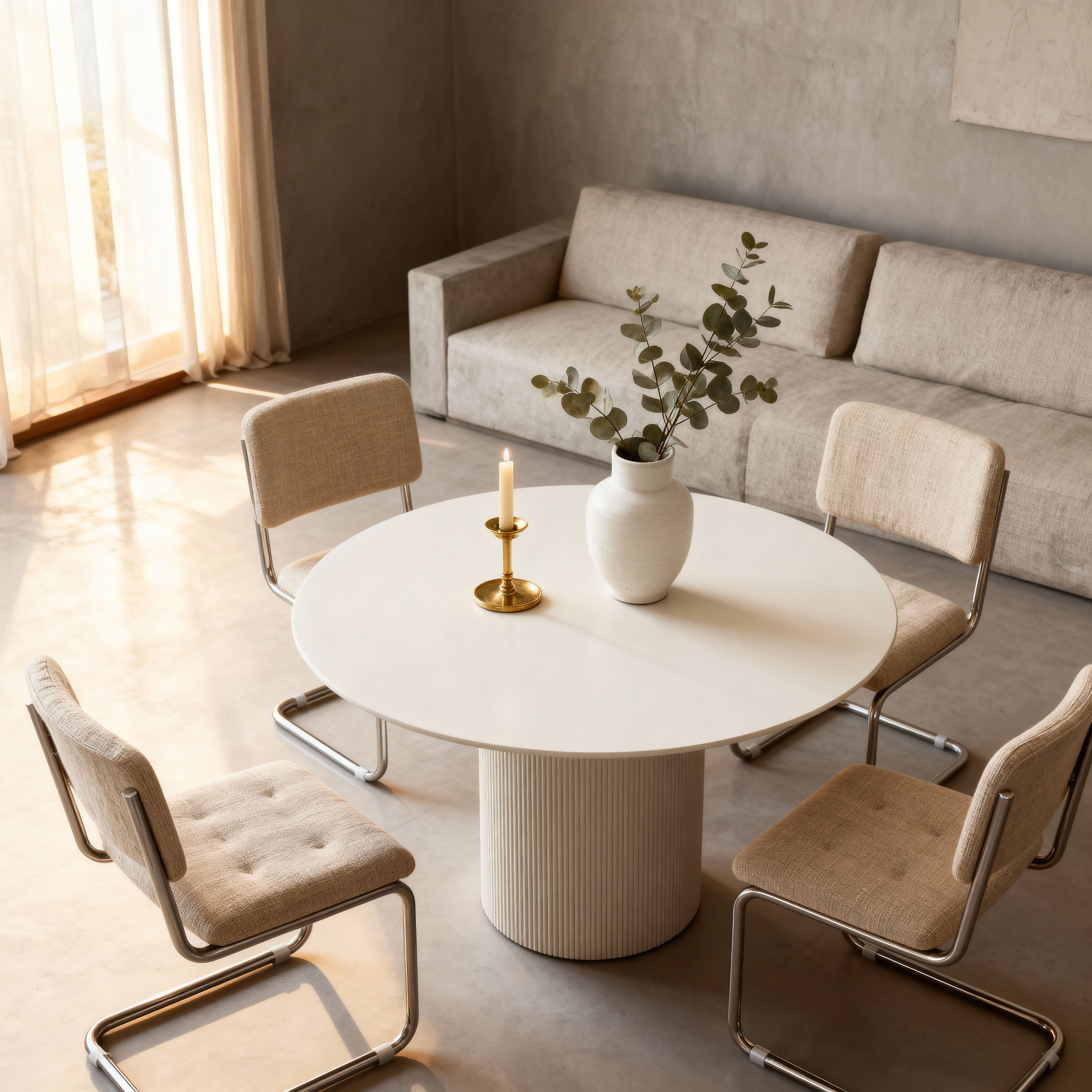 Snow Round Dining Table f1195*765