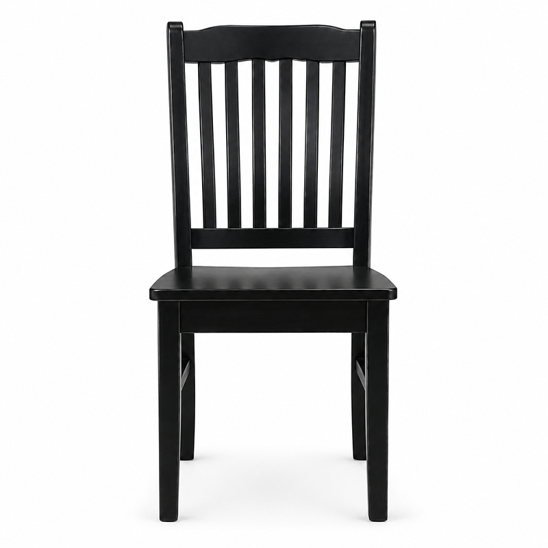 Solid Pine Dining Chair (Black)