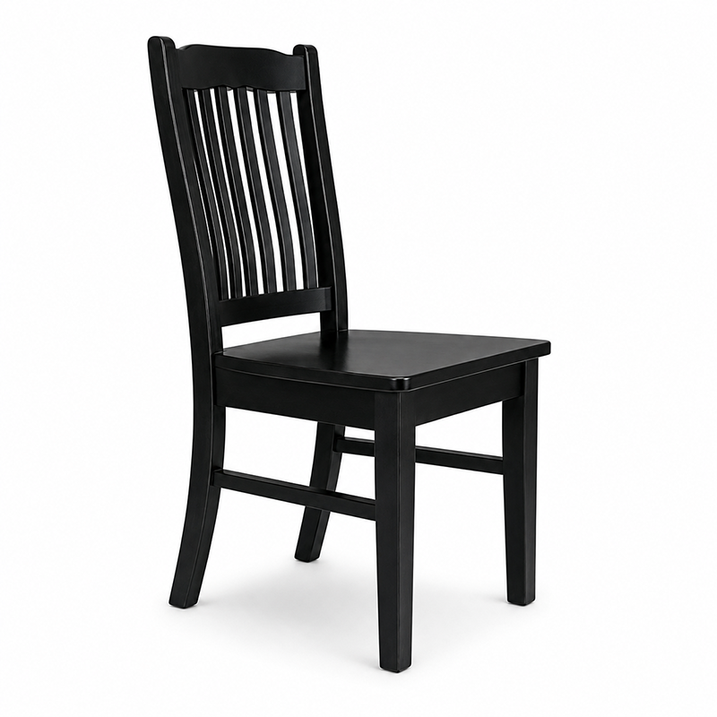 Solid Pine Dining Chair (Black)