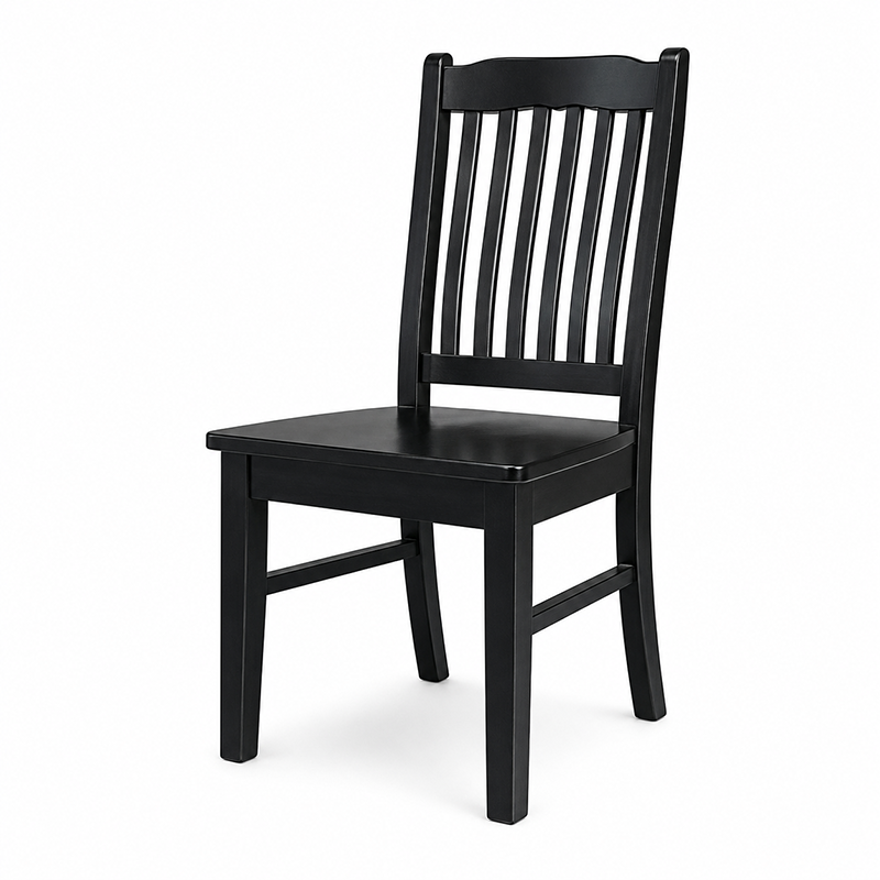 Solid Pine Dining Chair (Black)