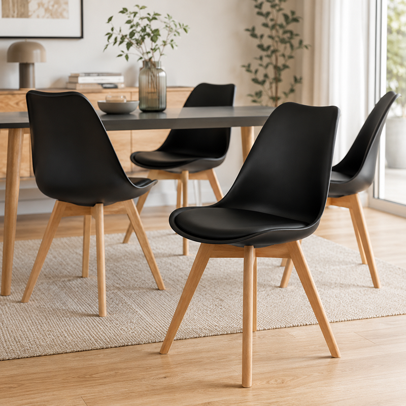 Sonia Dining Chair (White/Black)