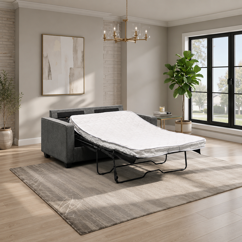Spazer Fabric Sofa Bed Dark Grey or Light Grey