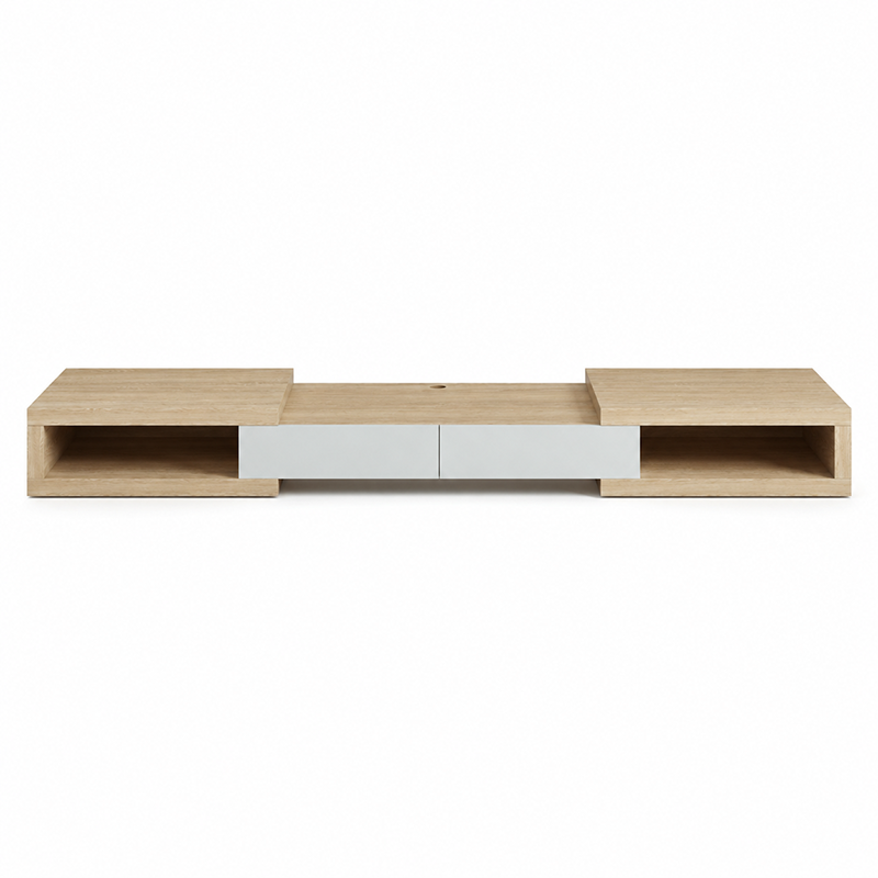 Split TV Unit Cabinet W250cm (Dark Oak)