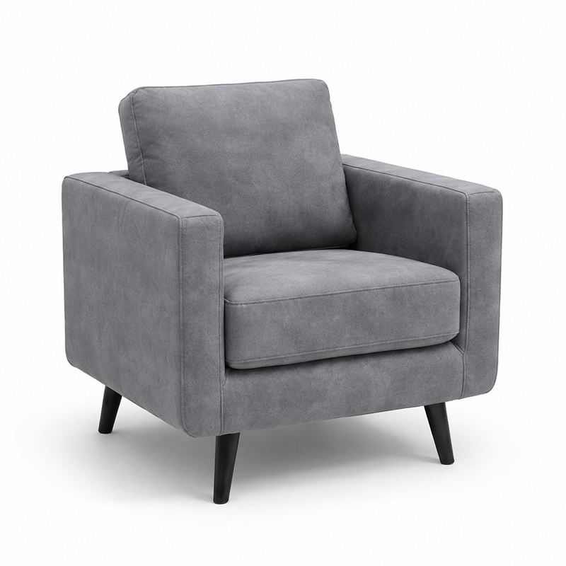 Stationary Velvet Fabric Sofa