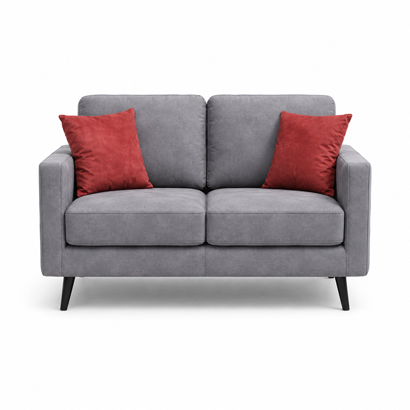 Stationary Velvet Fabric Sofa