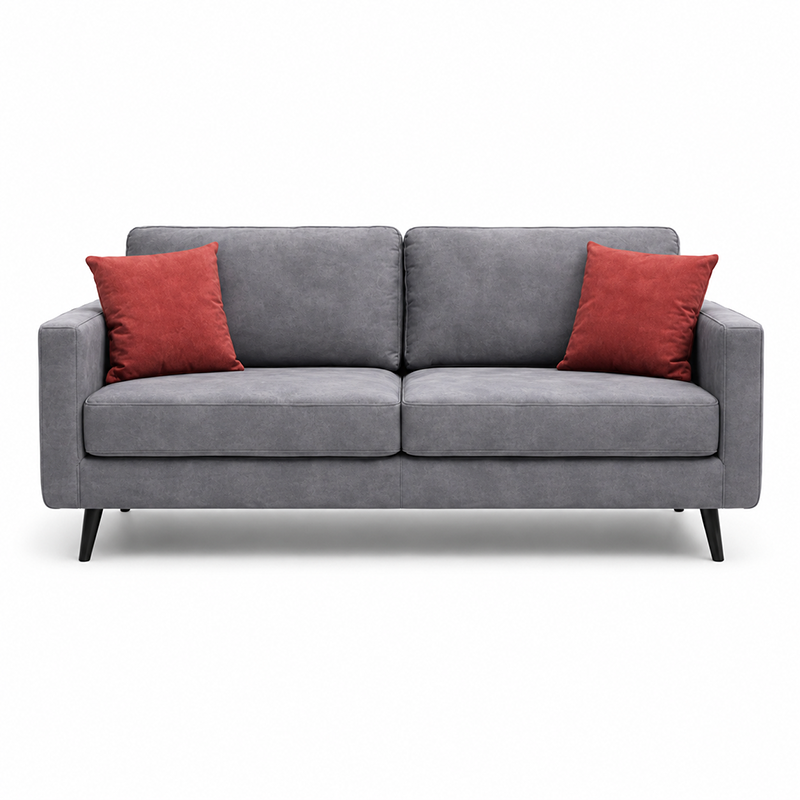 Stationary Velvet Fabric Sofa