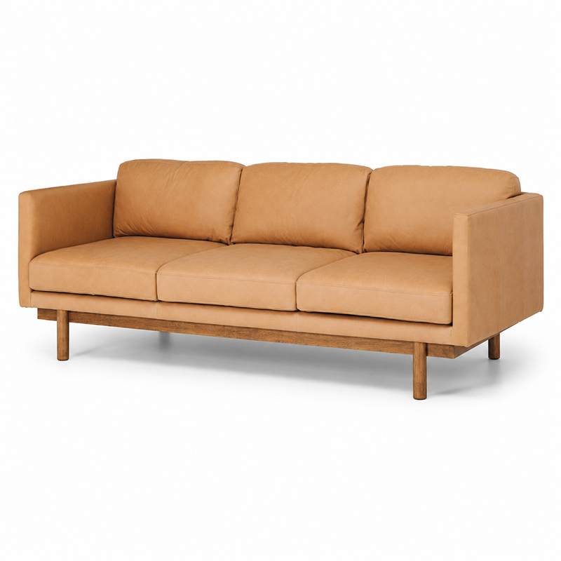 Strada Leather 3 Seater Sofa 2060mm
