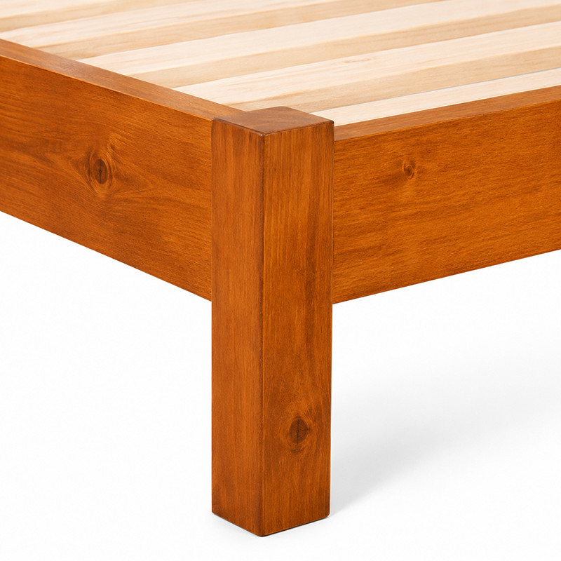 Susan Solid Wood Bed Frame - Warm Honey