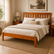 Susan Solid Wood Bed Frame - Warm Honey