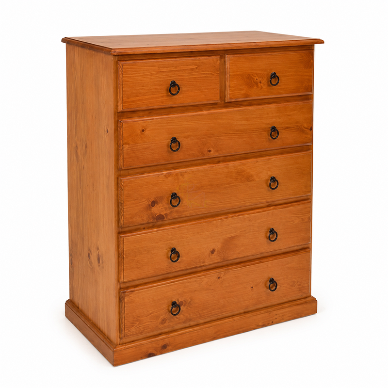 Susan Tallboy 6 Drawer (Warm Honey) 860mm
