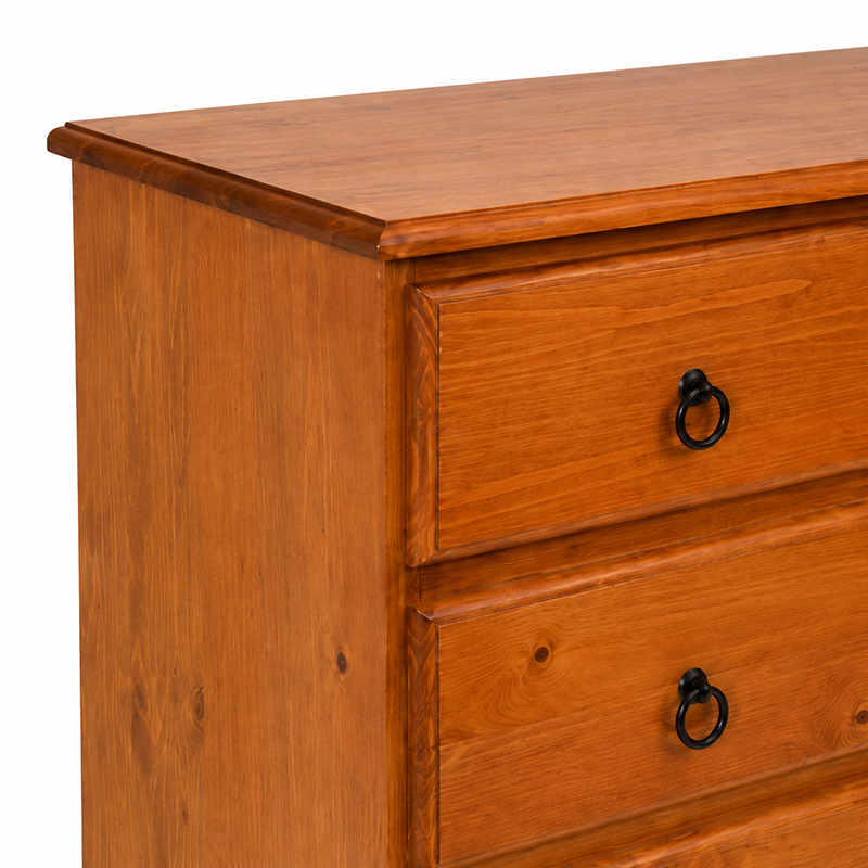 Susan Tallboy 6 Drawer (Warm Honey) 860mm