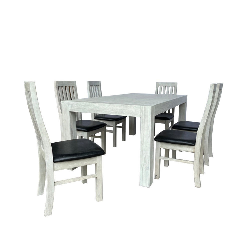 Amanda Solid Timber Dining Suite 7 Piece