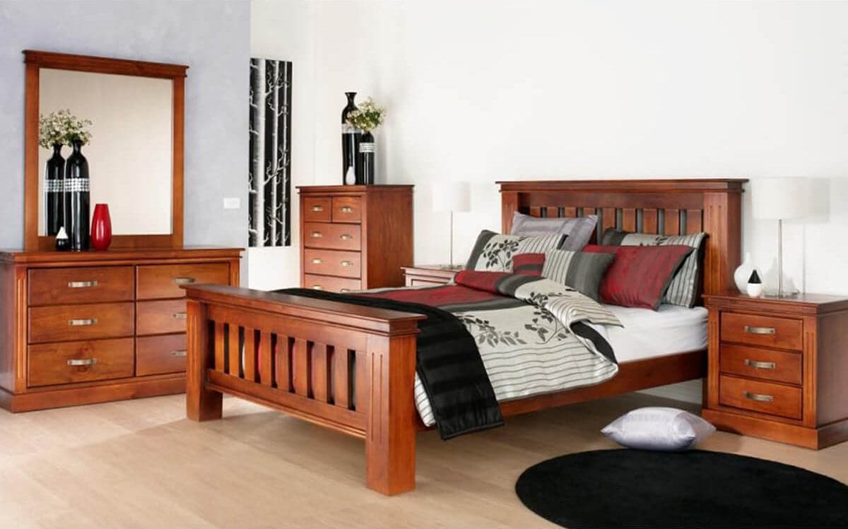 Texas 6 Drawer Dresser & Mirror (Brown)