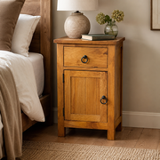 Tina Bedside Table 1 Door 1 Drawer (Warm Honey)