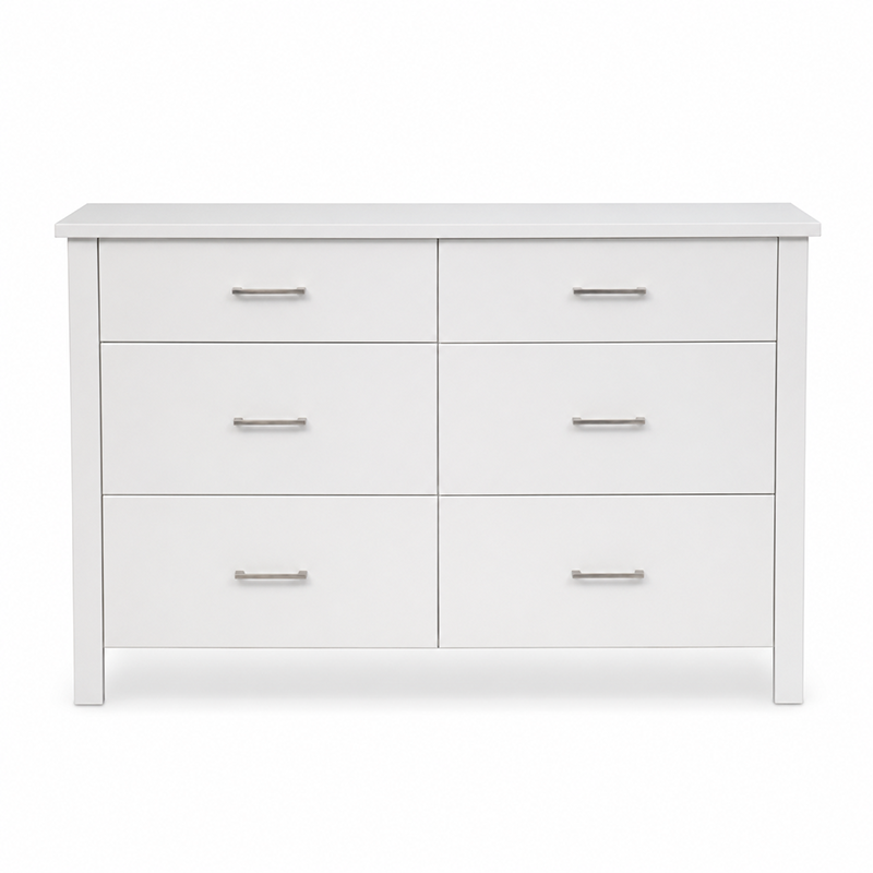 Tina 6 Drawer Dresser & Mirror (Multiple Colours)