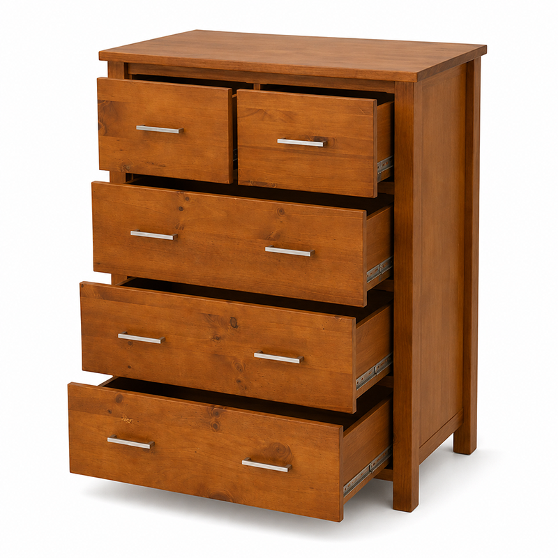 Tina Tallboy 5 Drawer (Multiple Colours)