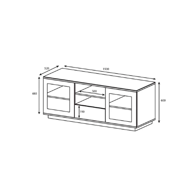 Titan TV Unit W150cm (Black)