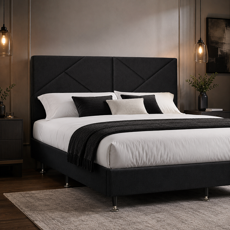 Tokyo Headboard (Grey/Beige/Black) Queen Size