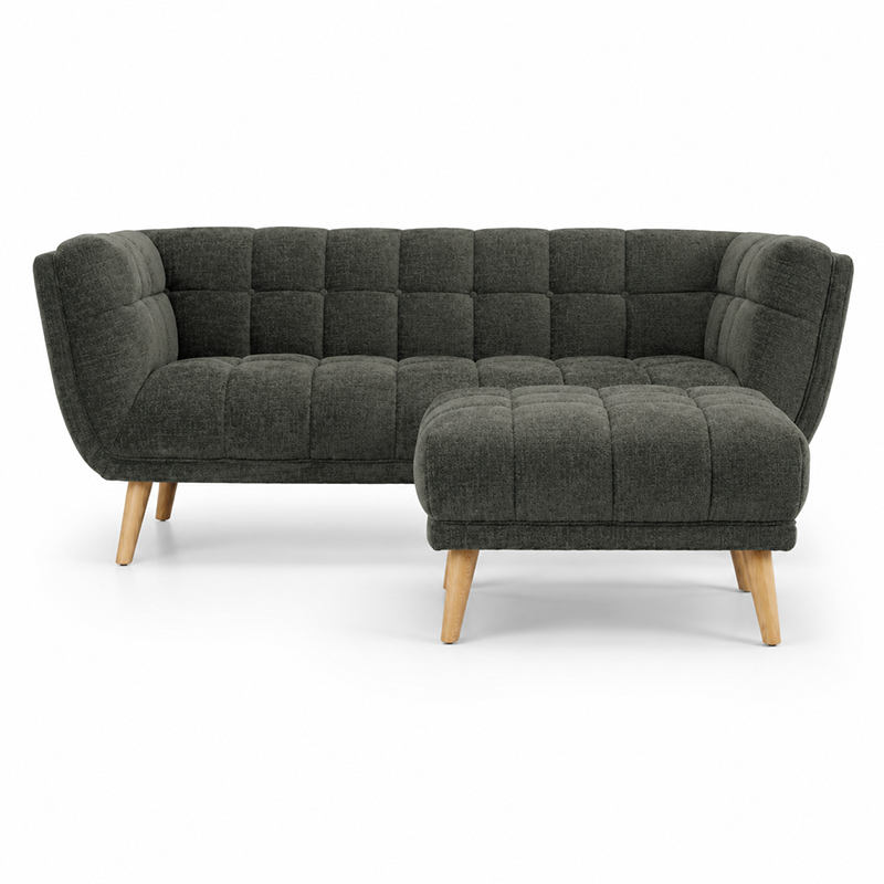 Towelie Oak 3 Seater Sofa & Footstool Options 2040mm