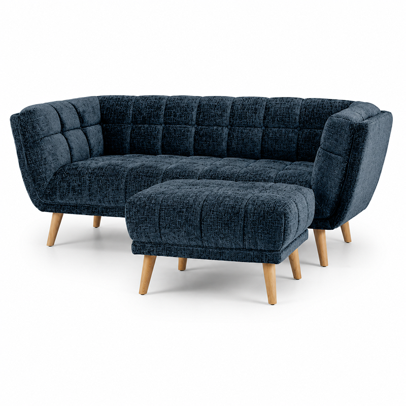 Towelie Oak 3 Seater Sofa & Footstool Options 2040mm