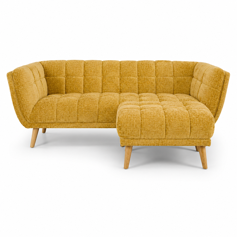 Towelie Oak 3 Seater Sofa & Footstool Options 2040mm