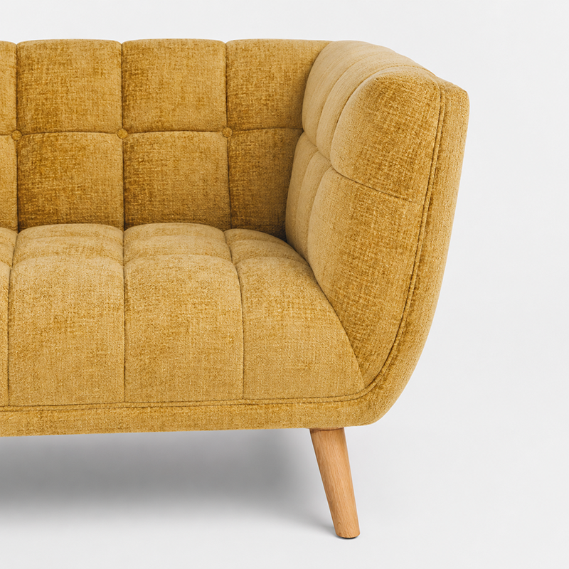 Towelie Oak 3 Seater Sofa & Footstool Options 2040mm