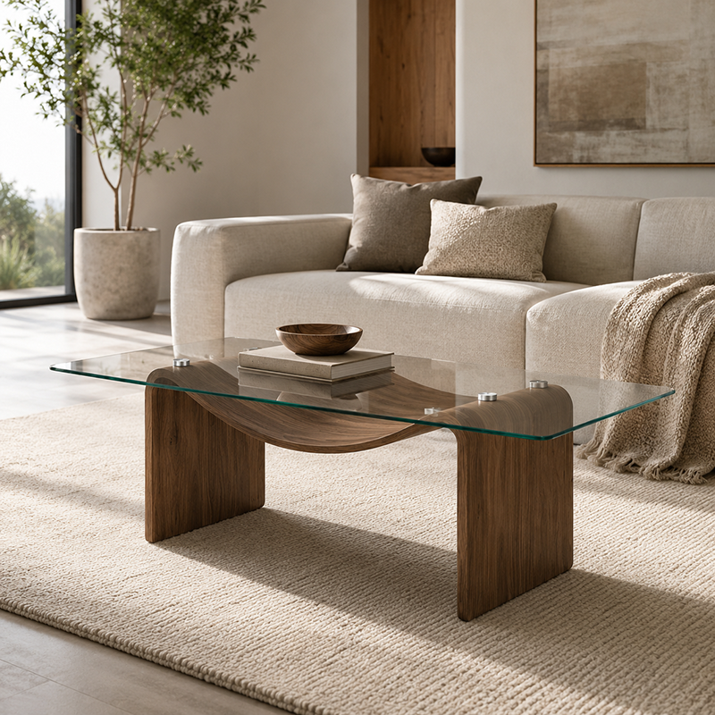 Trinity Glass Coffee Table 1300mm