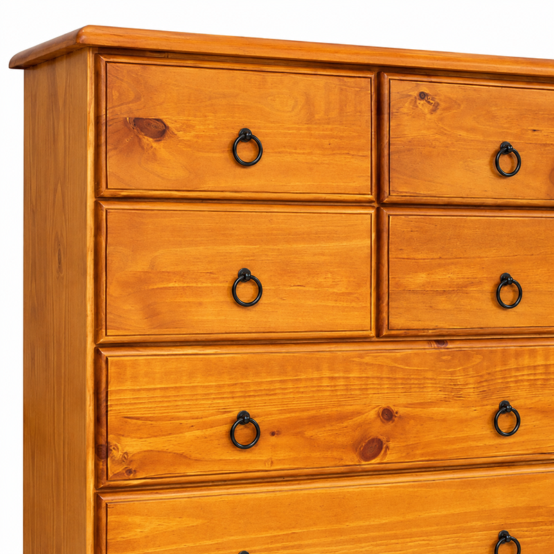 Troy Tallboy 6 Drawer/8 Drawer (Warm Honey)