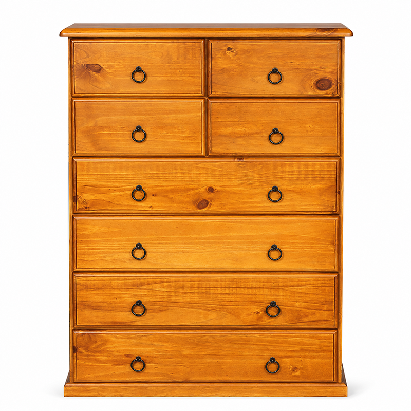 Troy Tallboy 6 Drawer/8 Drawer (Warm Honey)