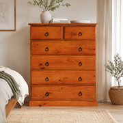 Troy Tallboy 6 Drawer/8 Drawer (Warm Honey)