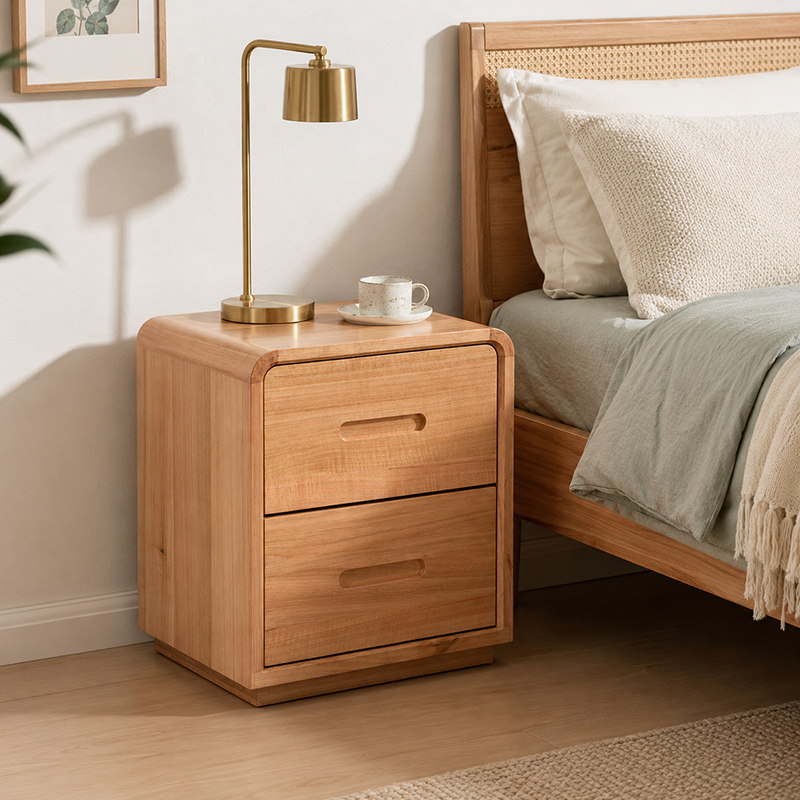 Valentine Bedside Table (Narrow / MESSMATE)