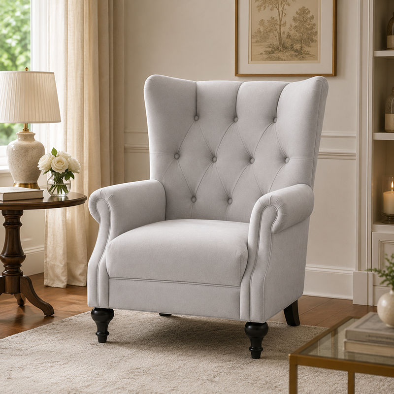 Willa Armchair (Grey / White)