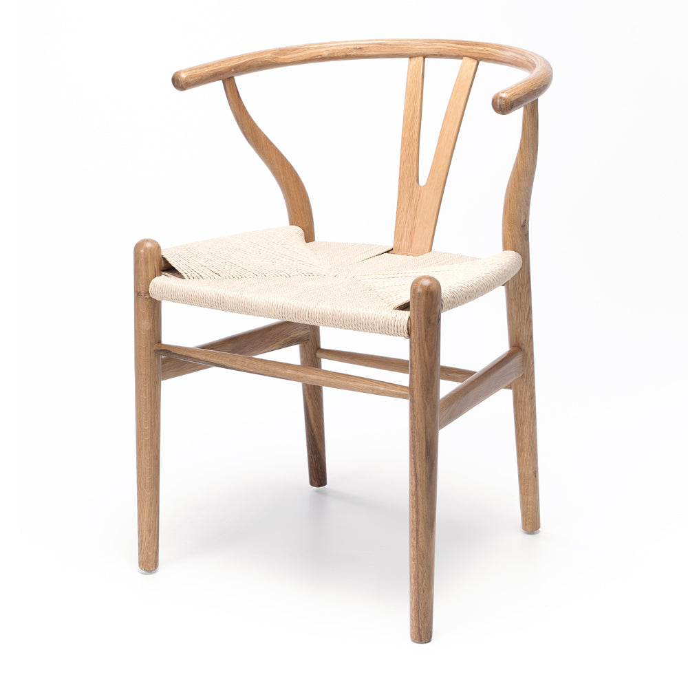 Wishbone Oak & Rope Dining Chair