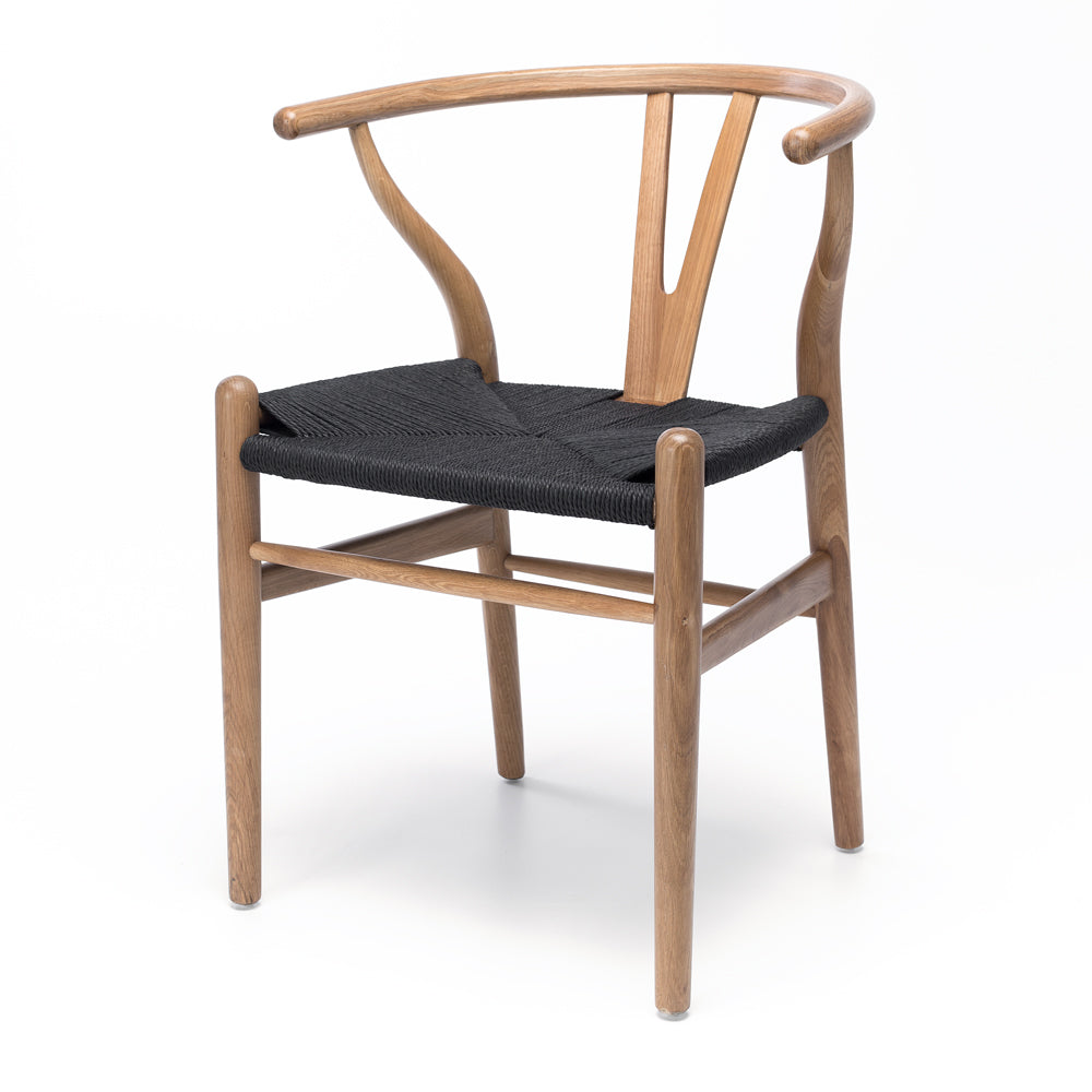 Wishbone Oak & Rope Dining Chair