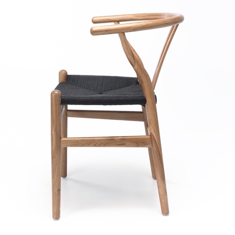 Wishbone Oak & Rope Dining Chair