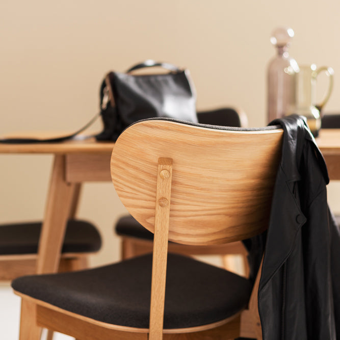 Zurich Fabric Oak Dining Chair