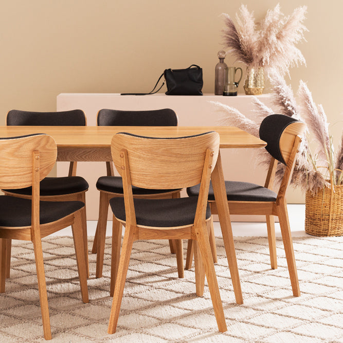 Zurich Fabric Oak Dining Chair