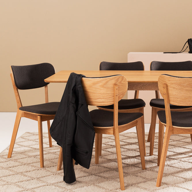 Zurich Fabric Oak Dining Chair