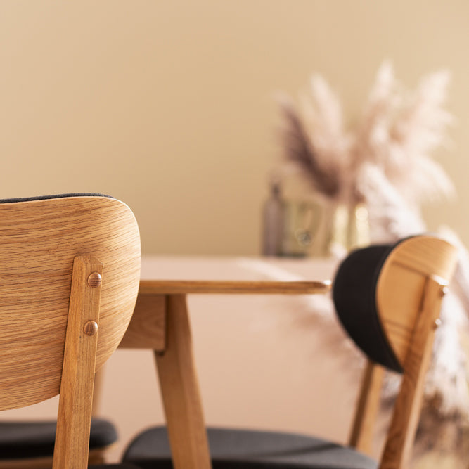 Zurich Fabric Oak Dining Chair