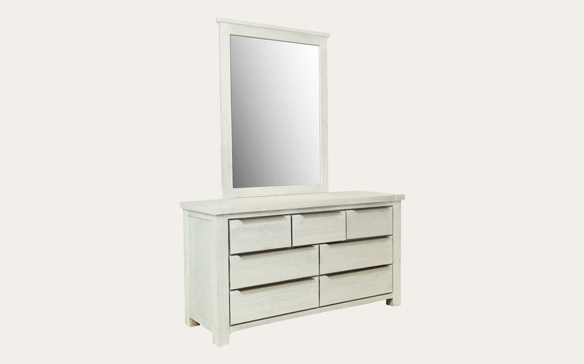 Amanda Solid Timber Dresser with Mirror