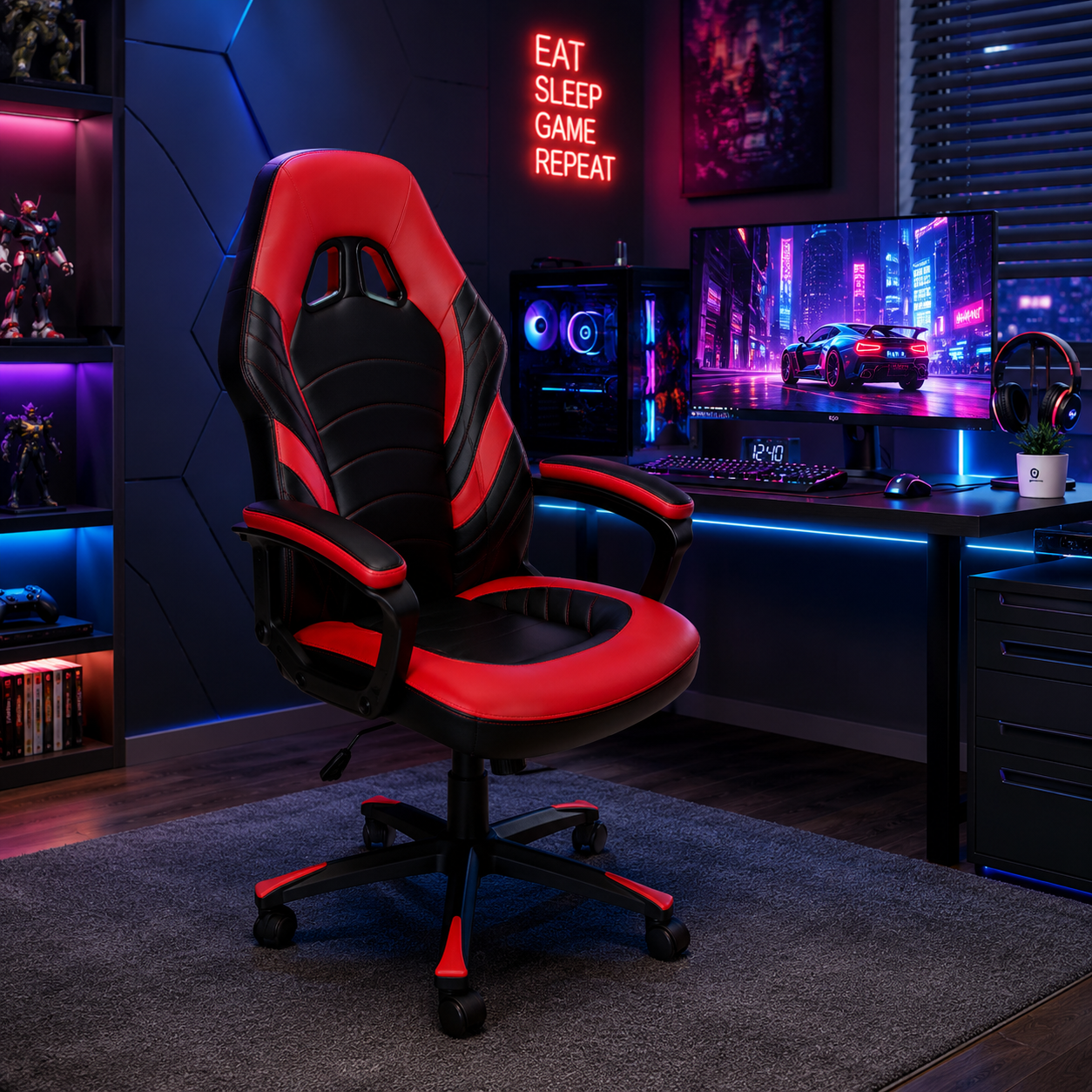 Dieser Gaming Chair (Black/Blue/Red)