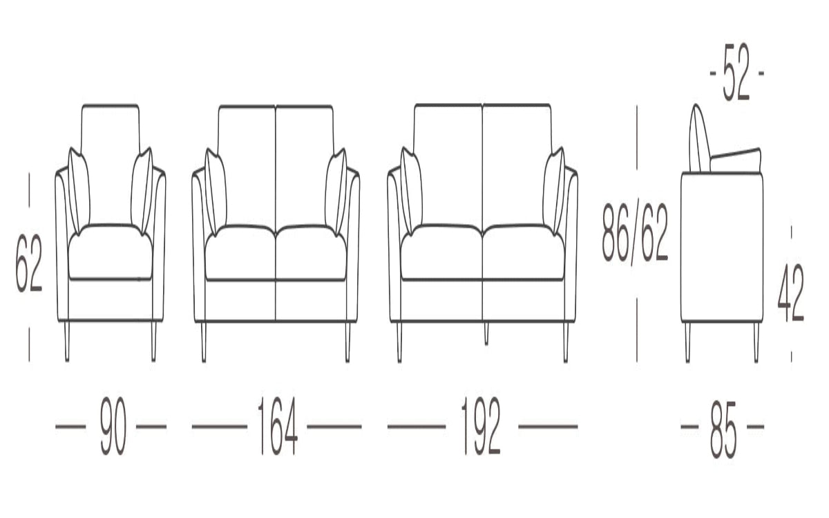 Joseph Sofa 1+2+3 Suite