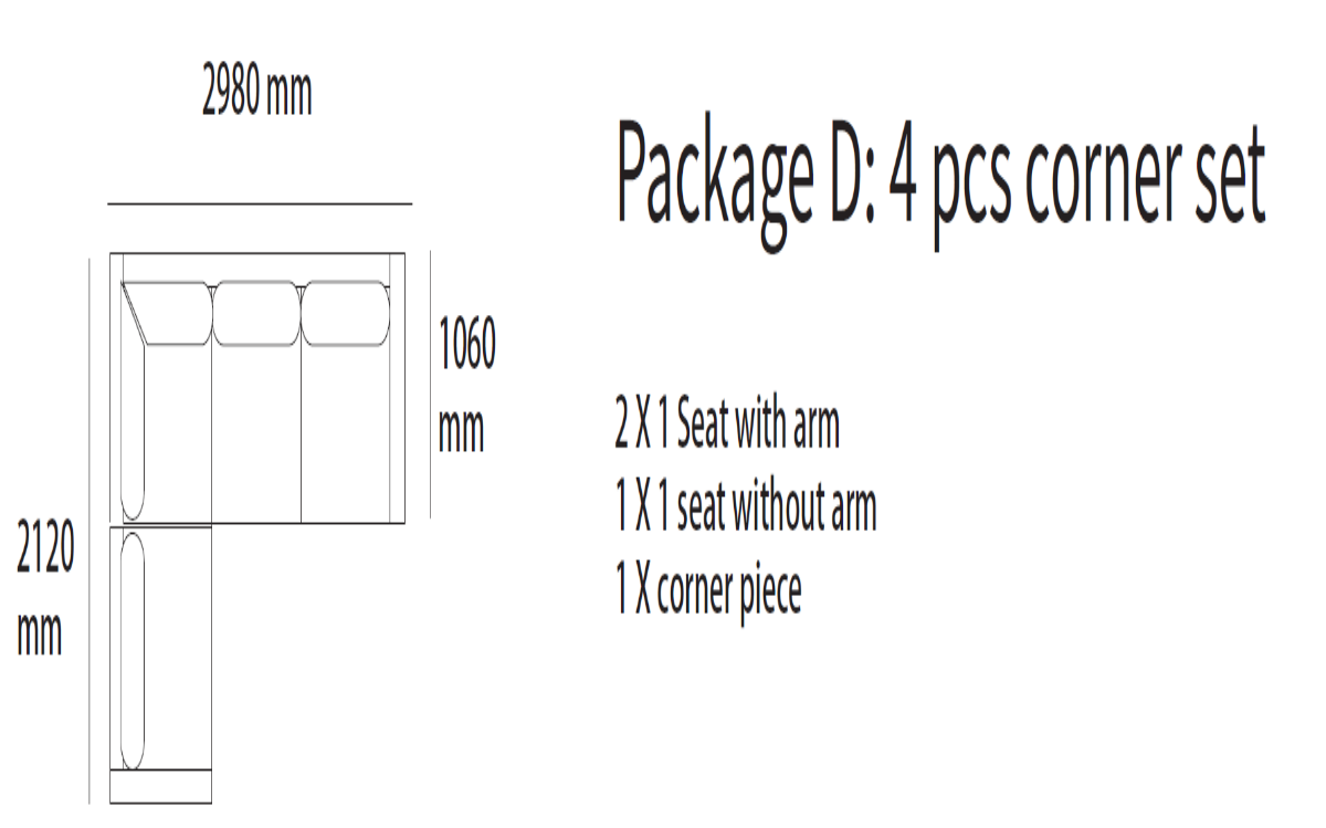Ocean modular Lounge-Aurora Slate (Grey)