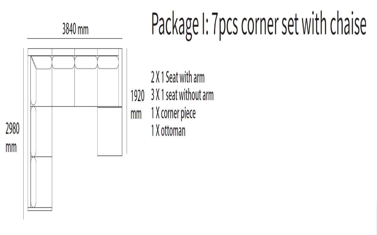 Ocean modular Lounge-Aurora Stone (Beige)