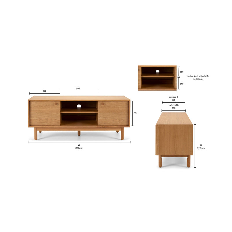 Rotterdam TV Unit (Oak)
