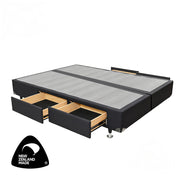 SP Maxell NZ Made Base (Split) with 4 drawers Queen (Charcoal / Black / Beige)
