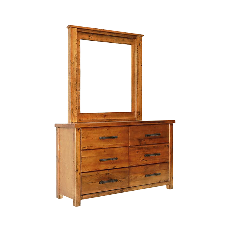 Woodgate 6 Drawer Dresser & Mirror (Brown)