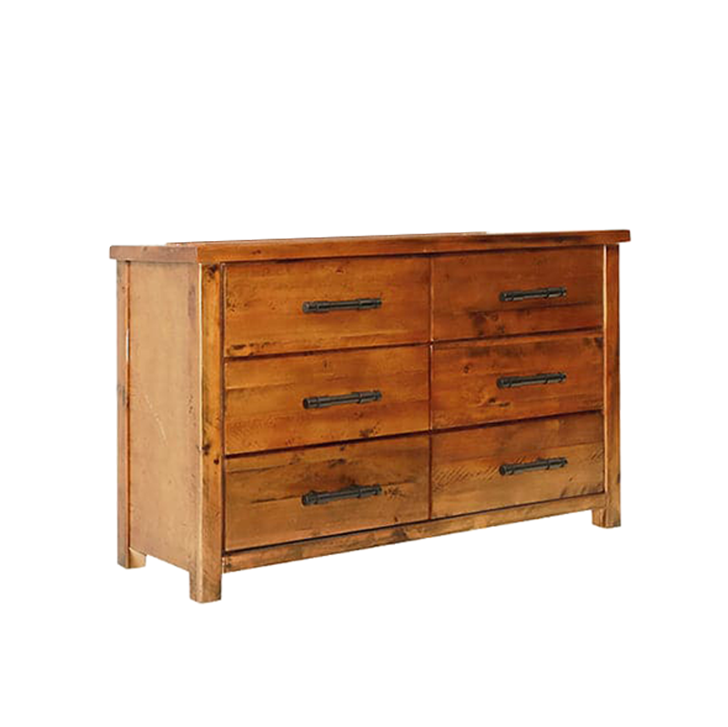 Woodgate 6 Drawer Dresser & Mirror (Brown)